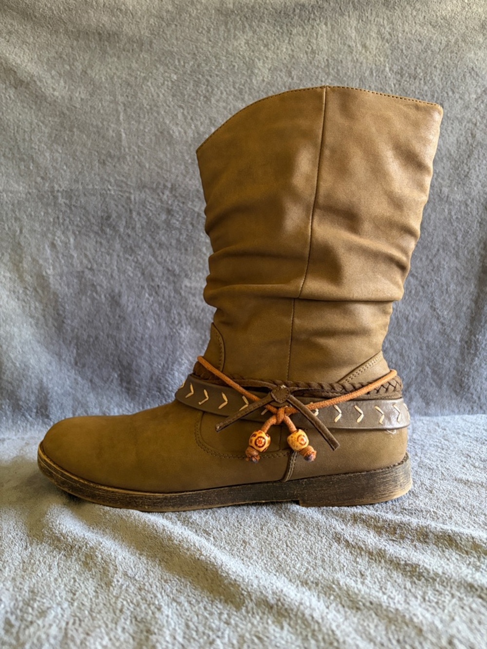 Sugar Boot with Decorative Braided Strap